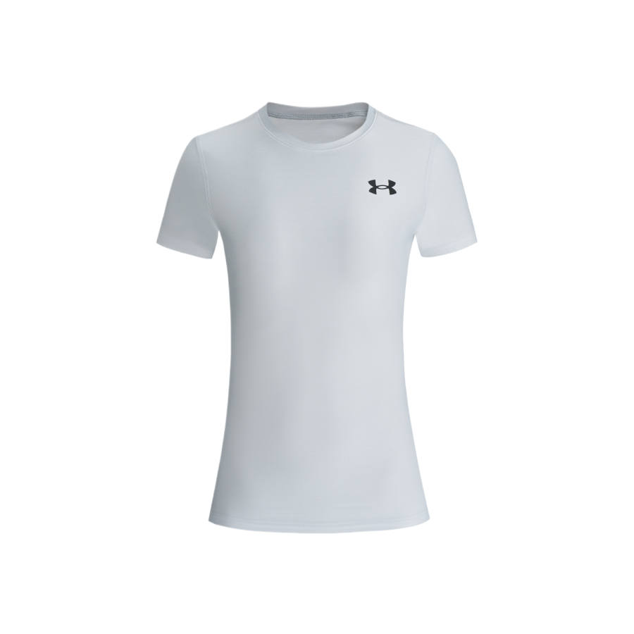 Under Armour HeatGear T Shirts Women's Modern Gray Crew Neck Moderate