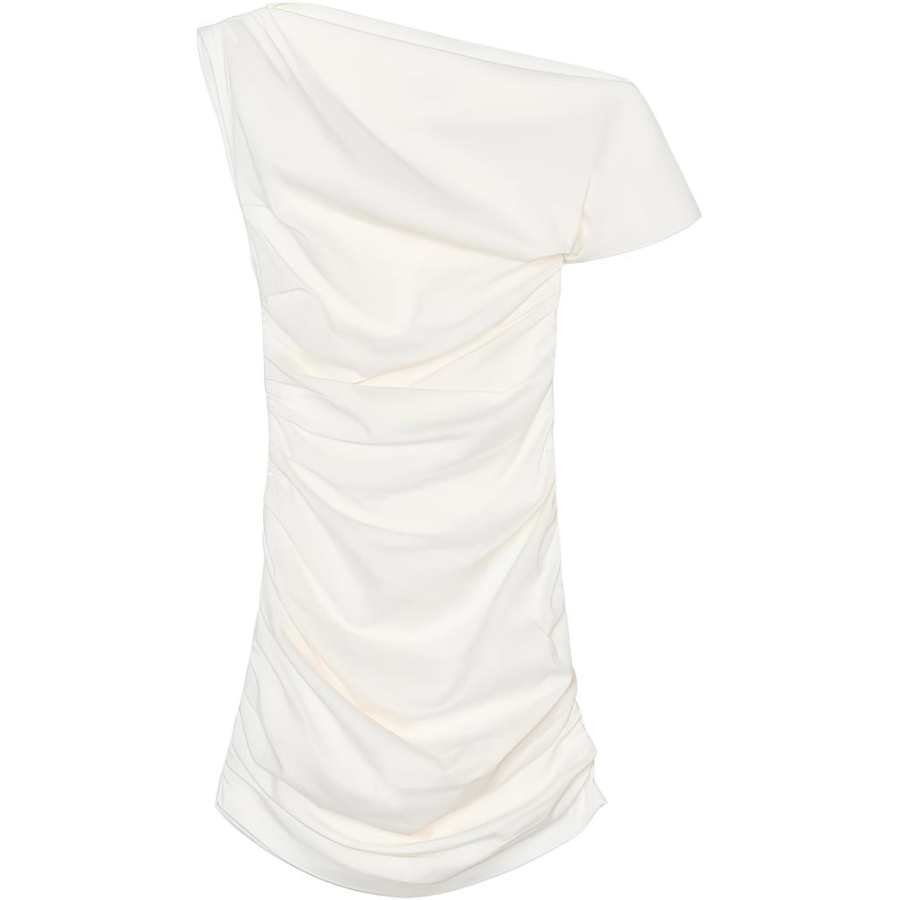 ZARA ZW Short Sleeved Dress Women's Raw White