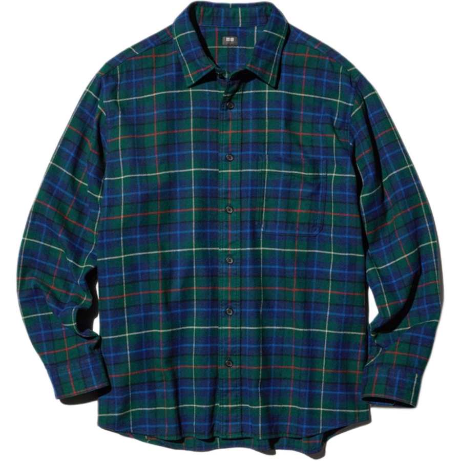 UNIQLO SS26 Shirts Unisex Dark Green Lapel Moderate