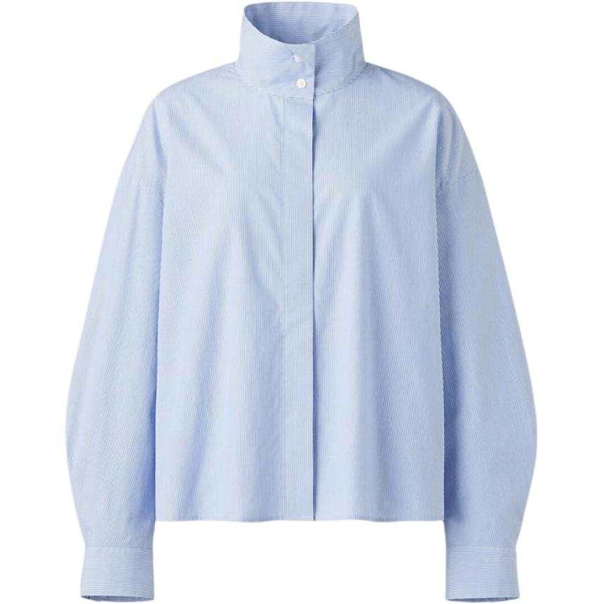 UNIQLO C Collection Shirts Women's 62 Pink Blue Stand Collar