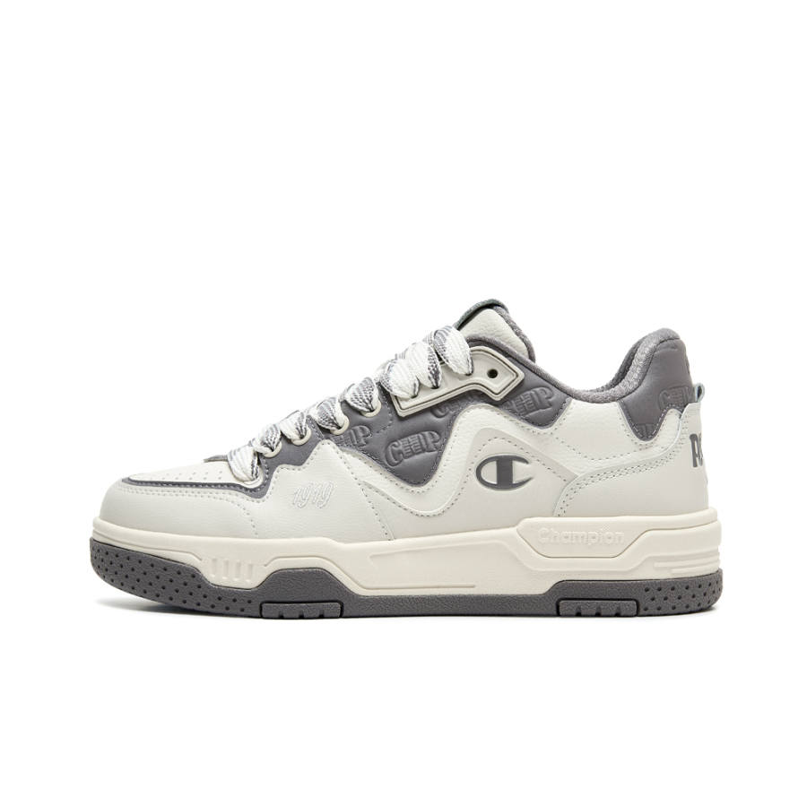 Champion Skateboard Shoes Women's Low Top Silver Birch Gray/Lotus Gray Purple