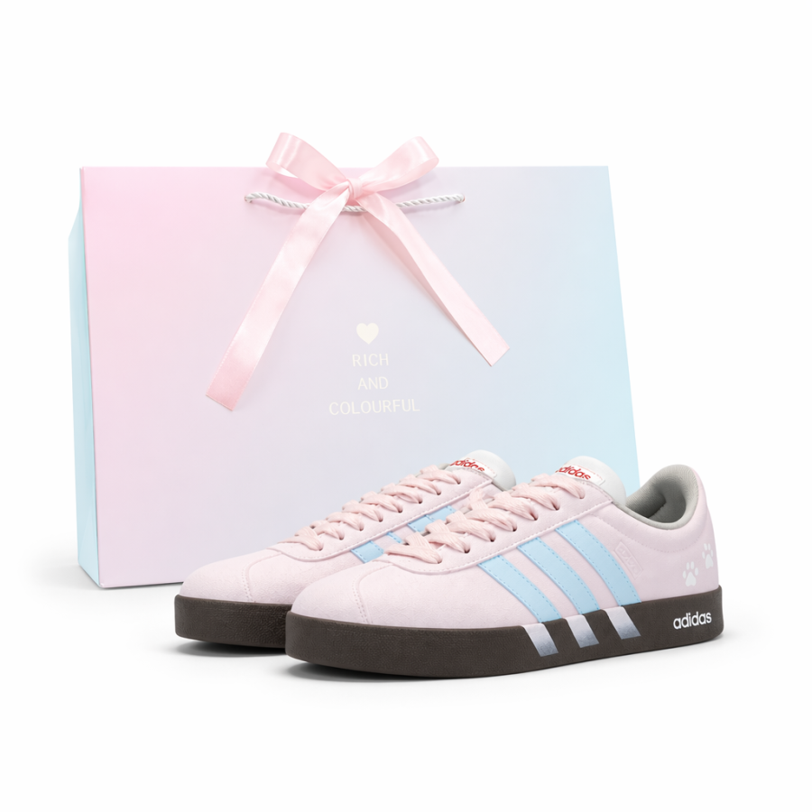 Adidas Adidas VL COURT 2.0 German Army Trainers Unisex Low Top Pink