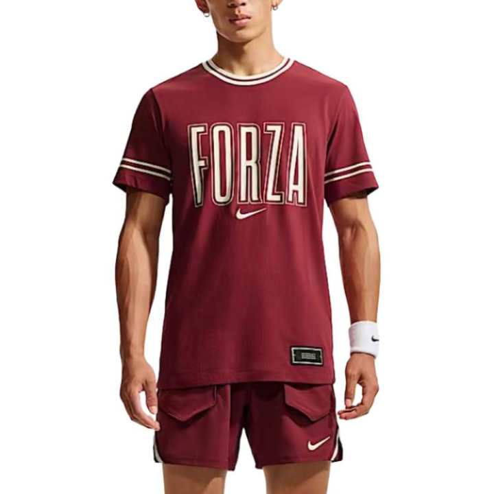 Nike Nike Tennis Tops Men's Team Red Crew Neck Moderate