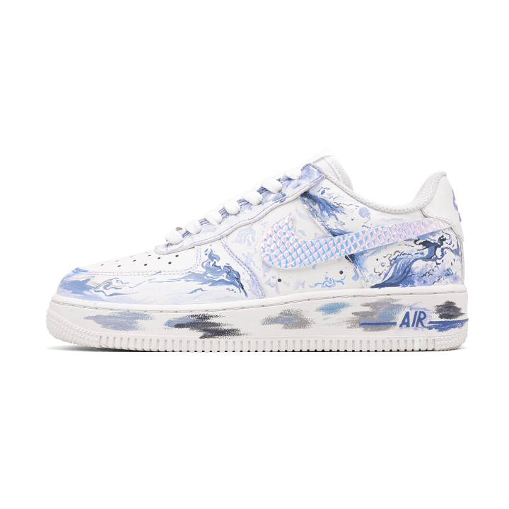 Nike Nike Air Force 1 Skateboard Shoes Unisex Low Top Blue/White