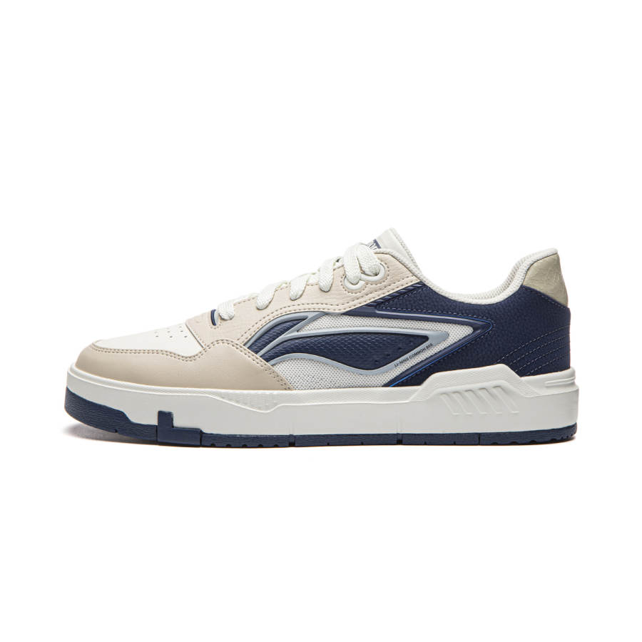 Li-Ning Li Ning Common 80s Skateboard Shoes Men's Low Top Heron White Gray/Deep Navy Blue