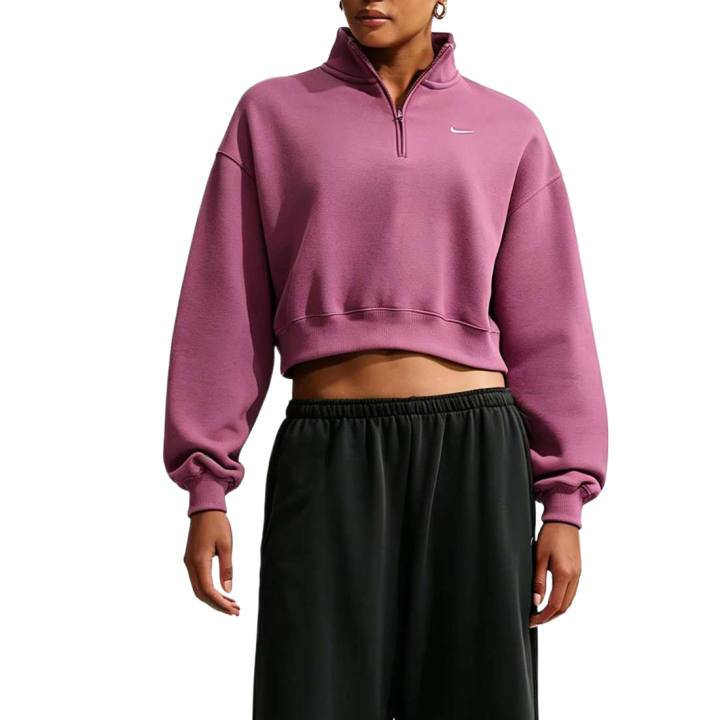 Nike Nike Sweatshirts Women's Pink Mist/Sail White Stand Collar Moderate
