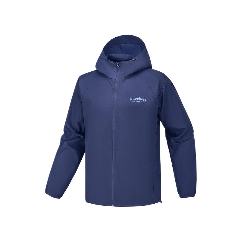 Skechers Jackets Men's Marine Blue 00DU Hooded Non Detachable Moderate