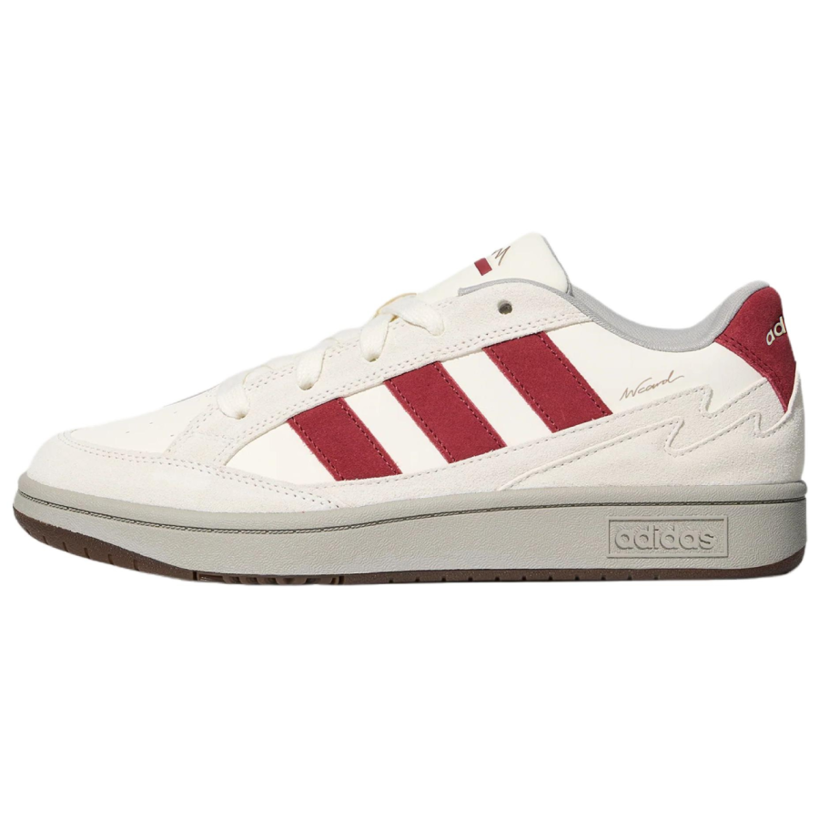 Adidas Adidas WCARD ADV Skateboard Shoes Unisex Low Top Jade White/Bright Pink Fluorescent/Resin Yellow