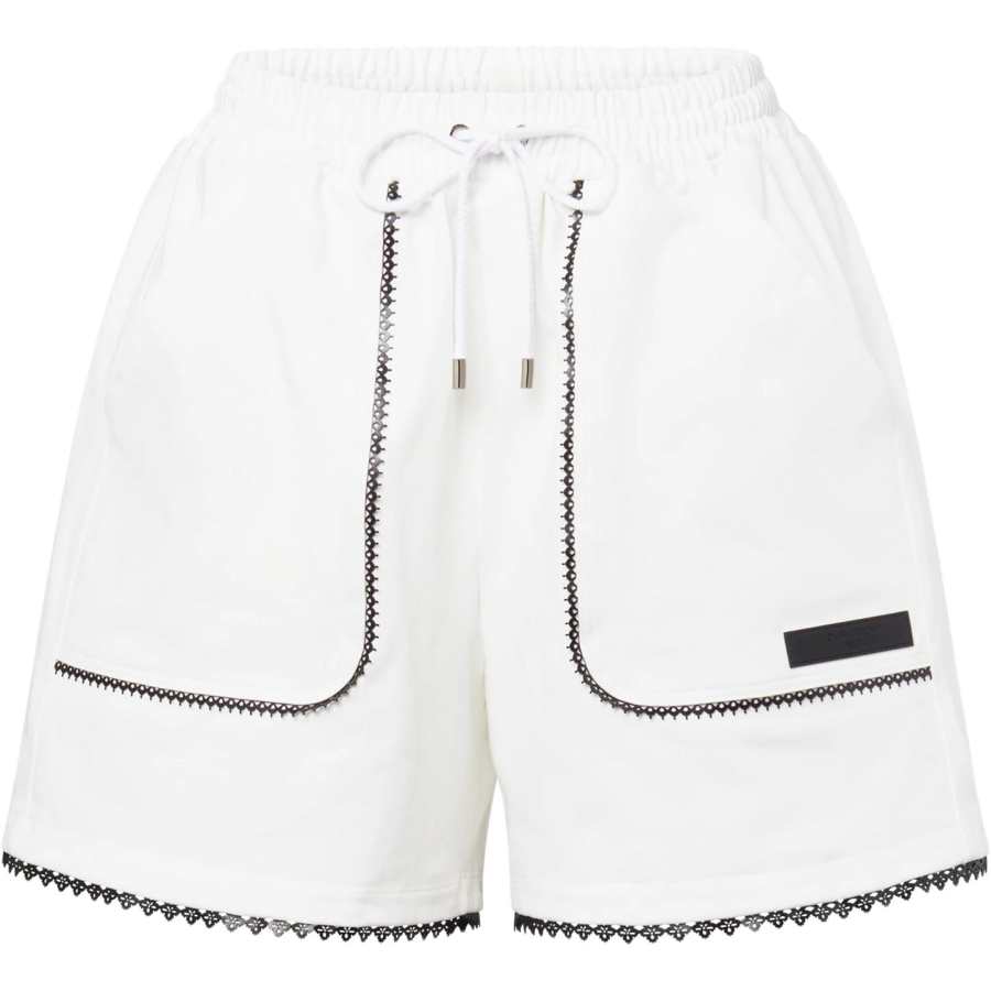 LOUIS VUITTON Casual Shorts Women's White & Black Moderate Straight Fit Pants
