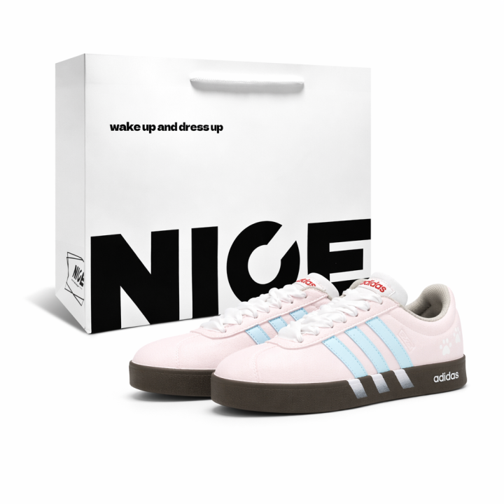 Adidas Adidas Vl Court Classic German Army Trainers Unisex Low Top Pink