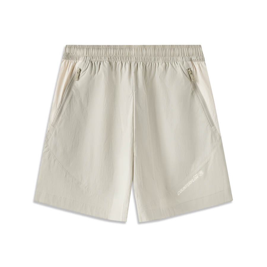Li-Ning Li Ning Outdoor CF Tracing Sports Shorts Women's Coconut Paper White Moderate Straight Fit Pants