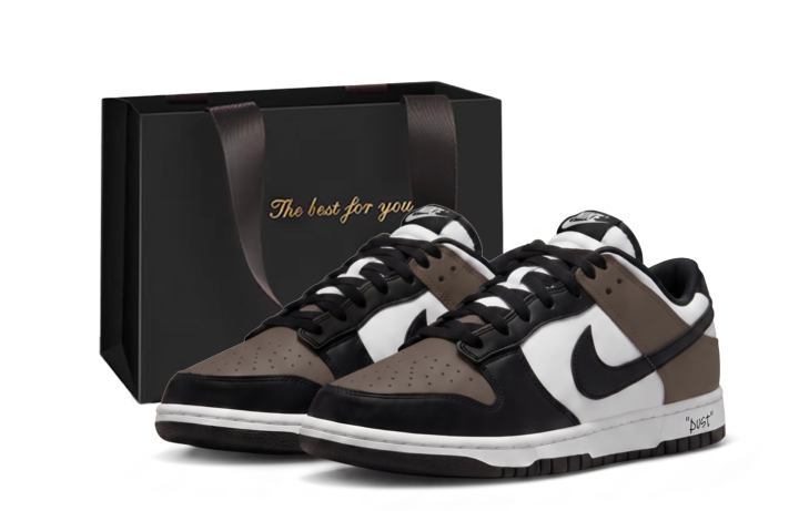 Nike Nike Dunk Skateboard Shoes Unisex Low Top White Brown