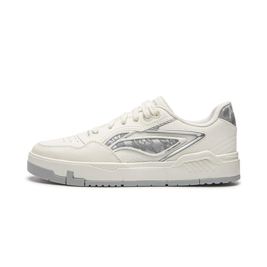 Li-Ning Li Ning Common 80s Skateboard Shoes Women's Low Top Champagne White