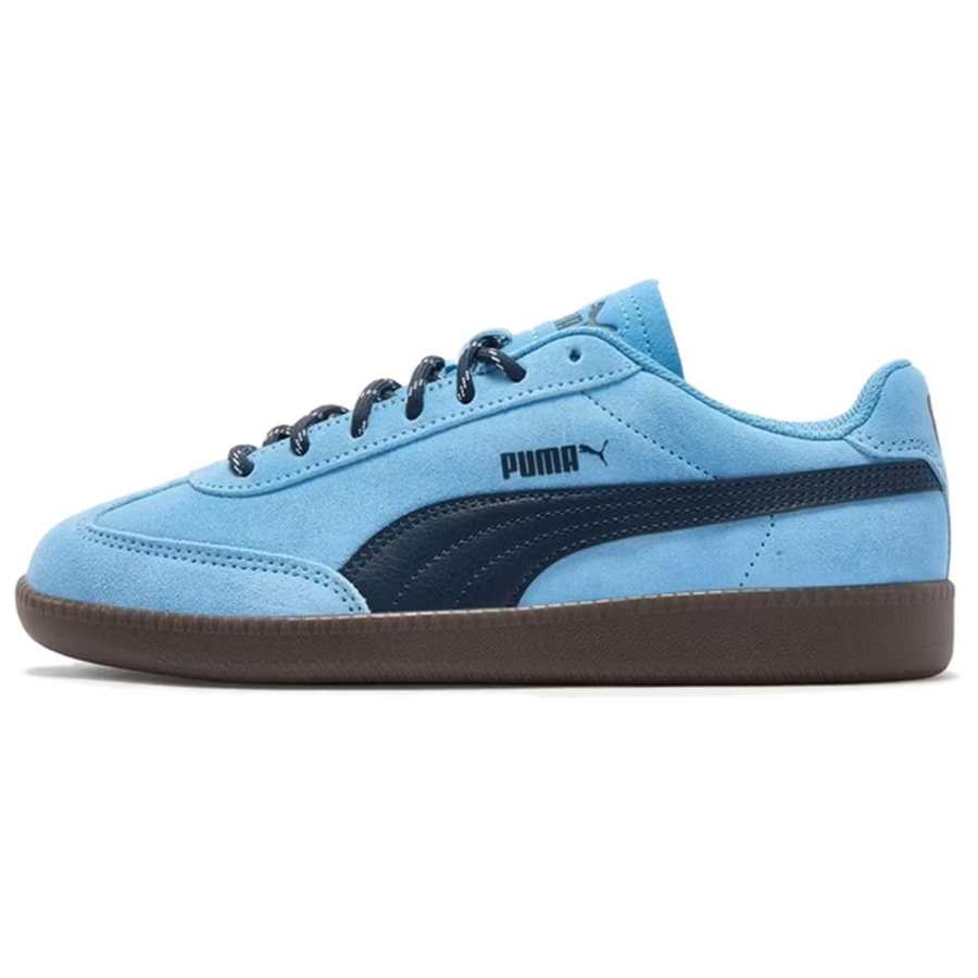 PUMA 9 T German Army Trainers Unisex Low Top Light Blue/Marine Blue