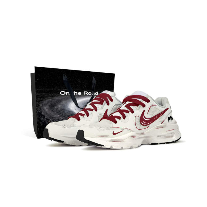 Nike Nike Air Max Fusion Running Shoes Unisex Low Top Red, Beige