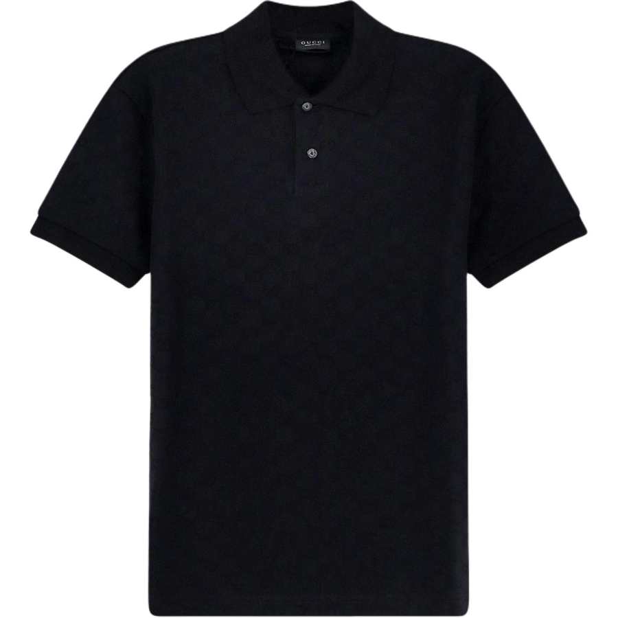 GUCCI Knitwear Men's Black Polo Collar Moderate Other