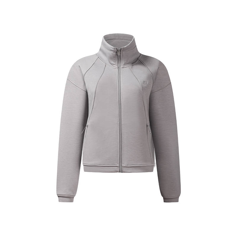 FILA Fitness Knitwear Women's Zinc Finish Stand Collar Moderate Other