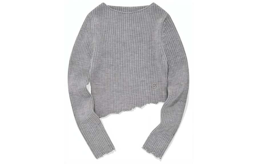 Kirsh Knitwear Women's Gray Crew Neck Moderate