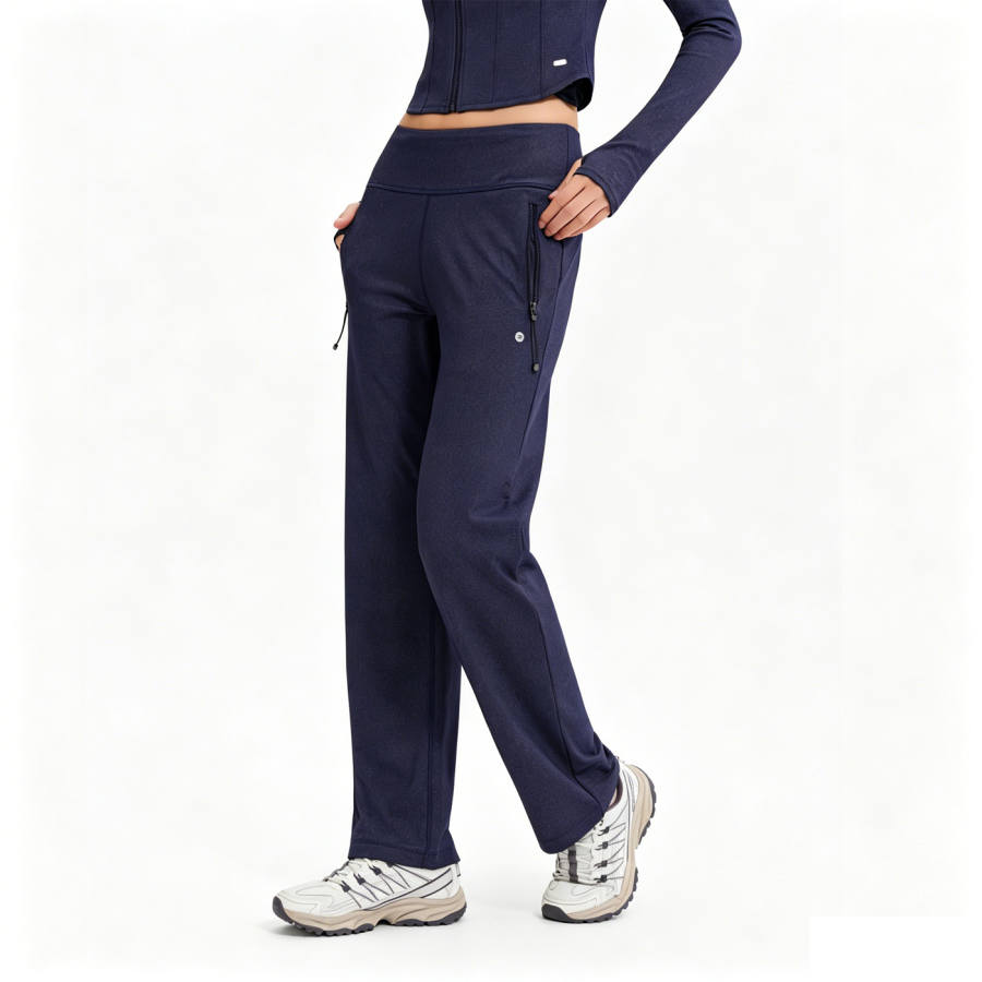 Skechers Yoga Pants Women's Imitation Denim Klein Blue Thin Straight Fit Pants