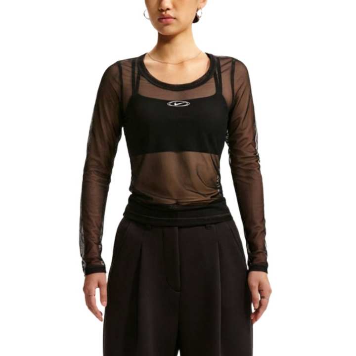 Nike Nike T Shirts Women's Black Crew Neck Straight Fit