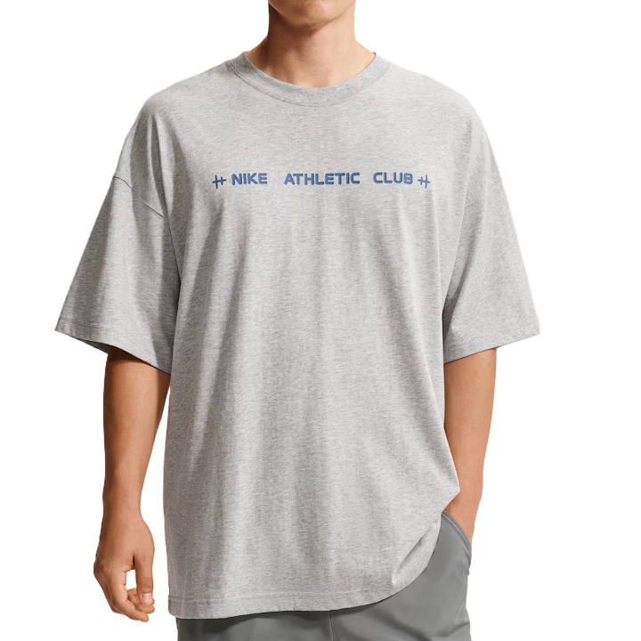 Nike Nike T Shirts Men's Light Smoke Gray/Racing Track/Indigo Storm Crew Neck