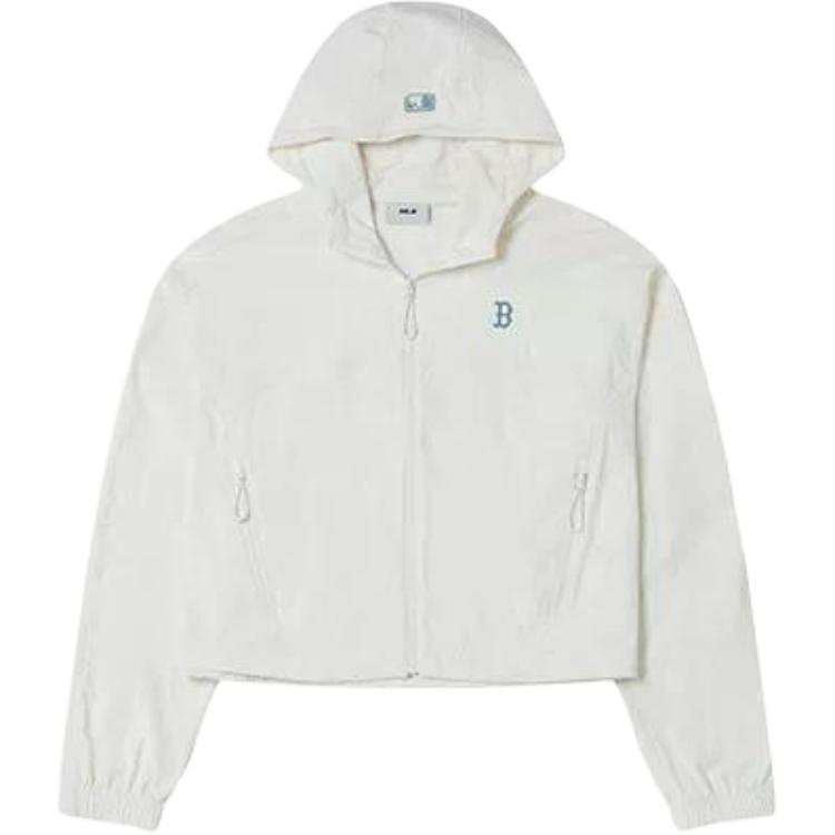 MLB MLB Jackets Women's White Hooded Non Detachable Thin