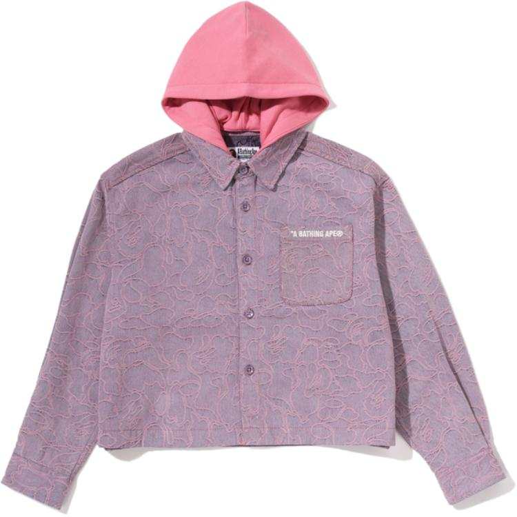 A BATHING APE FW26 Denim Jackets Women's Hooded Detachable Moderate Other