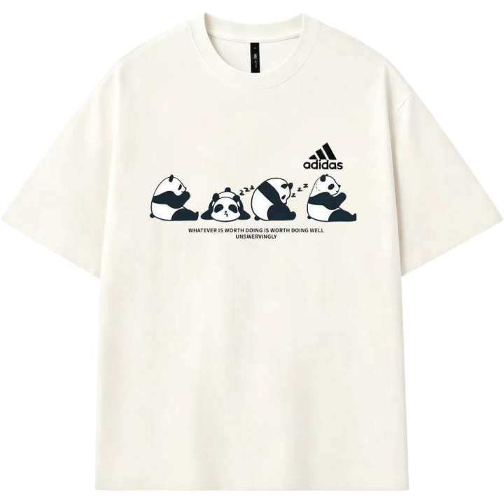 Adidas Adidas MUST HAVES T Shirts Unisex Ecru Crew Neck Moderate