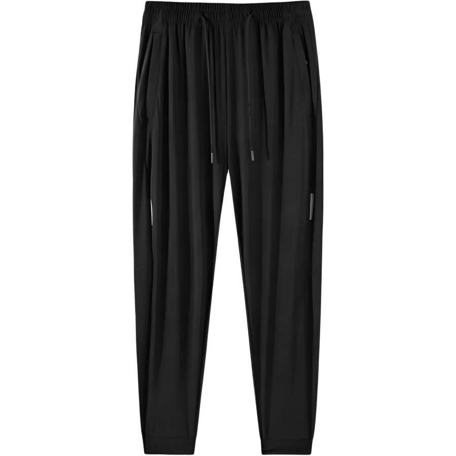 Sugarfunk Sugarfunk Casual Pants Men's Upgraded Black Elastic Cuff Thin Cuffed Pants