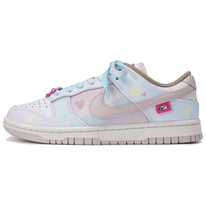 Nike Nike Dunk Skateboard Shoes Women's Low Top White/Pink/Blue