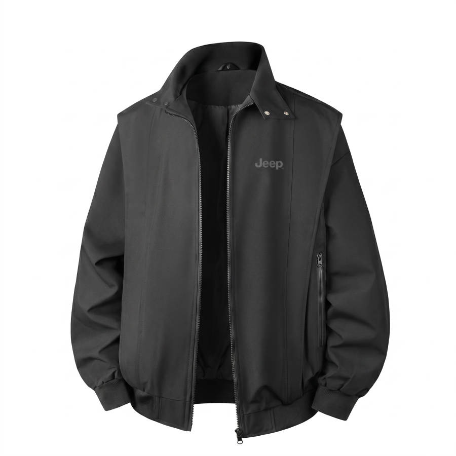 Jeep Jeep Jackets Unisex Stand Collar Moderate Pilot, Workwear, Wind Shell