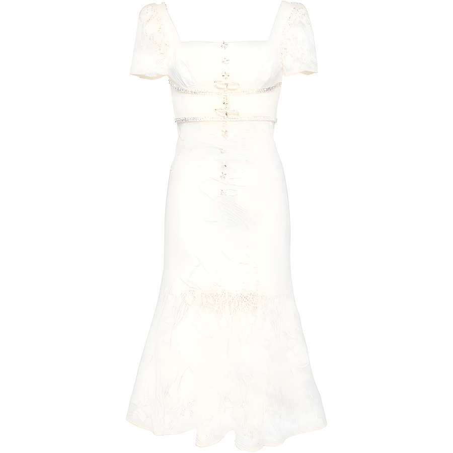 Self-portrait Self portrait Lace Diamante Bow Midi Dress