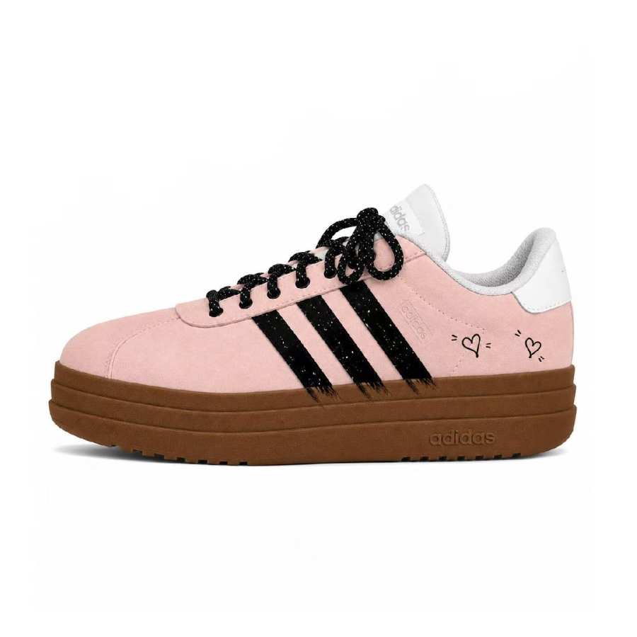 Adidas Adidas VL Court Bold German Army Trainers Women's Low Top Pink, Black