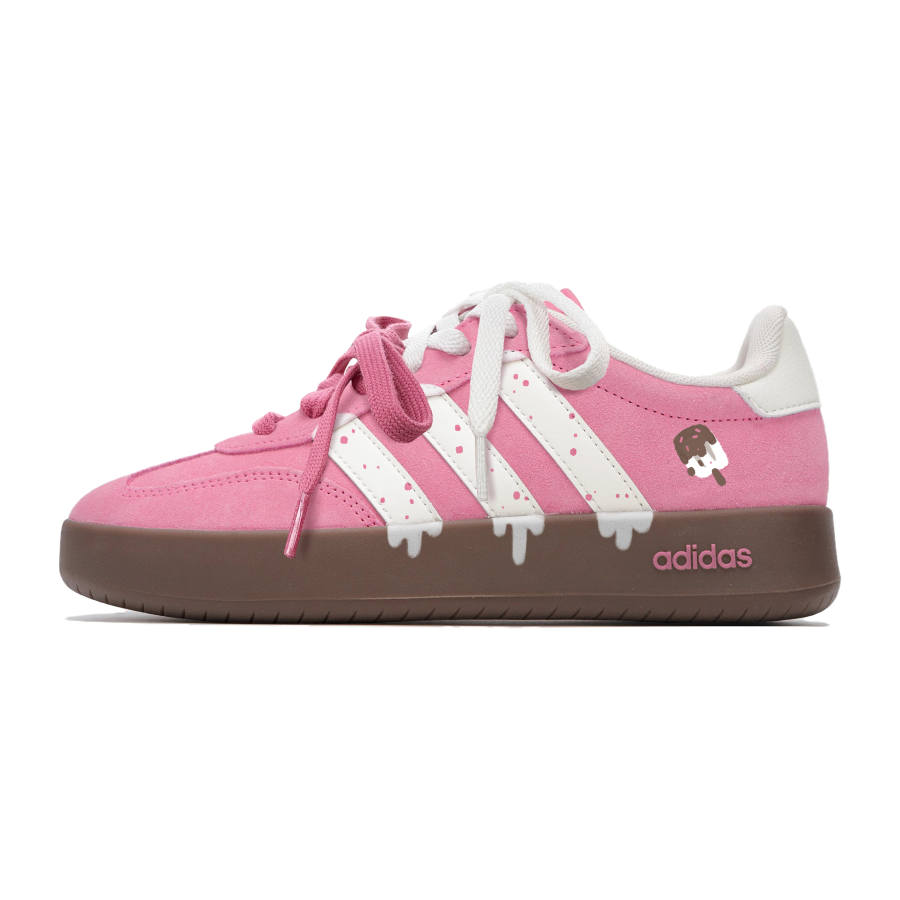 Adidas Adidas BARREDA German Army Trainers Women's Low Top Pink White Brown Contrast