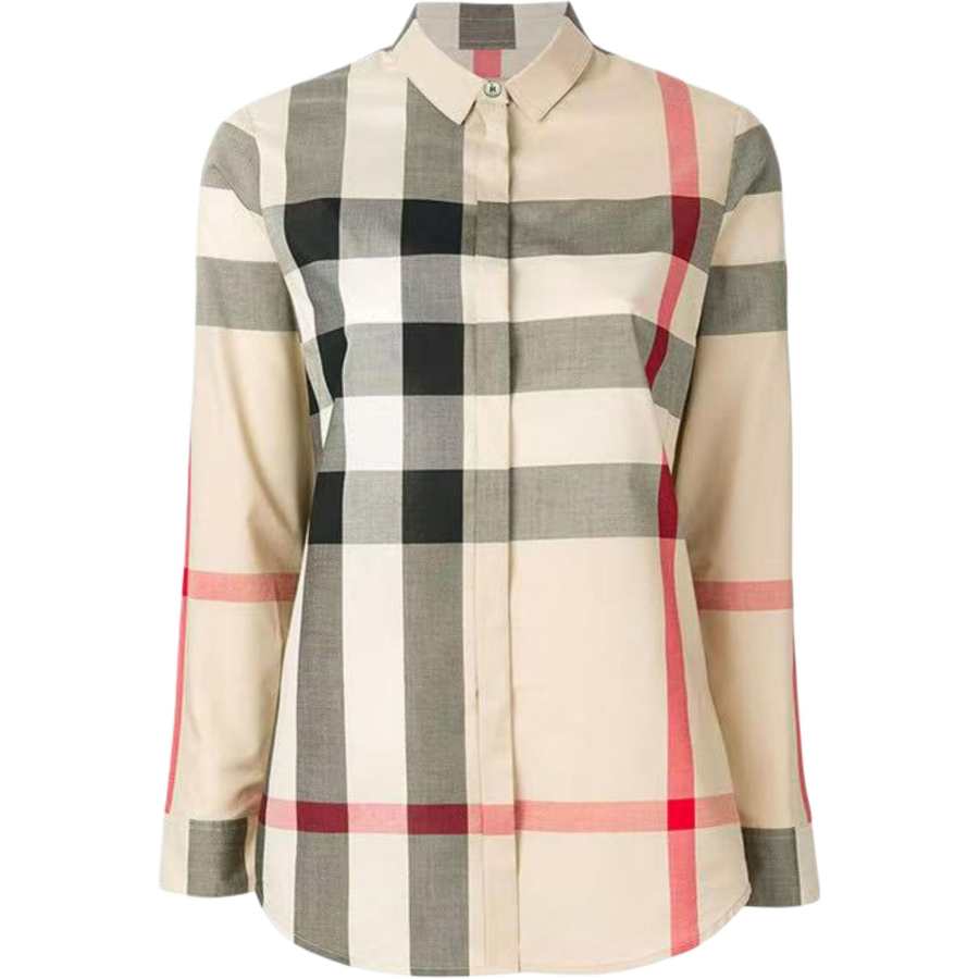 Burberry Shirts Women's Khaki Lapel Moderate