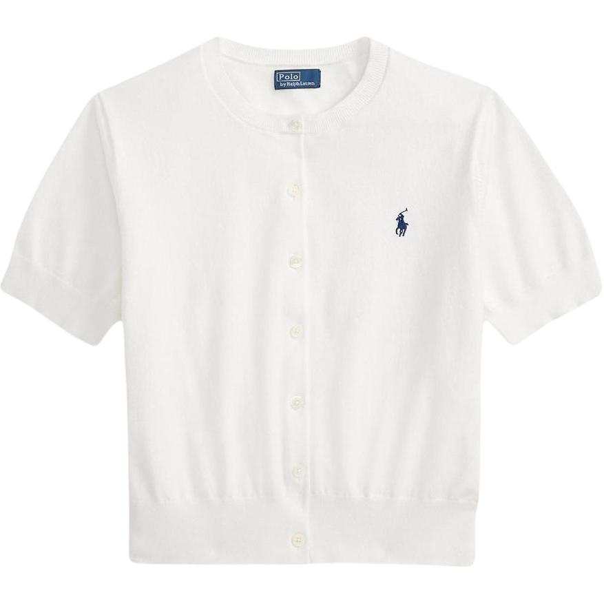Polo Ralph Lauren Knitwear Women's White Crew Neck Moderate Straight Fit