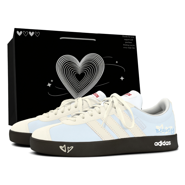 Adidas Adidas Vl Court Classic German Army Trainers Unisex Low Top White