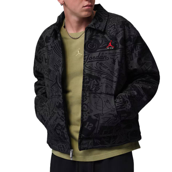 Jordan Jordan Jackets Men's Black/University Red Lapel Moderate