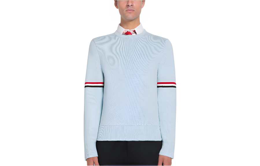 THOM BROWNE THOM BROWNE Rwb Striped Crewneck Sweatshirt