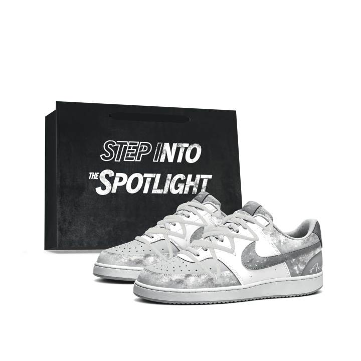 Nike Nike Court Vision Skateboard Shoes Unisex Low Top White/Gray