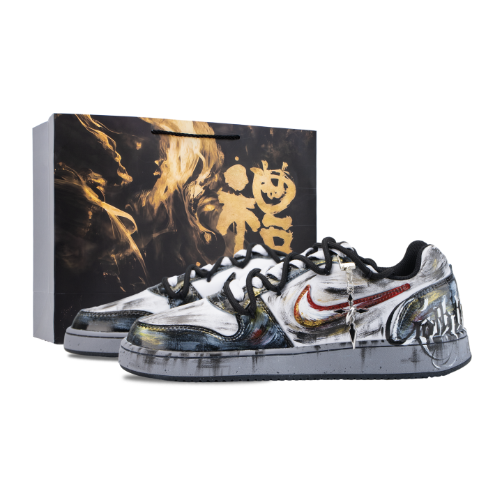 Nike Nike EBERNON Skateboard Shoes Men's Low Top Black/White