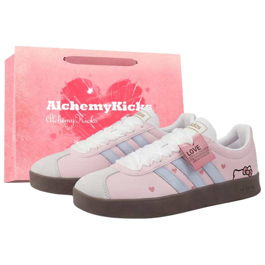 Adidas Adidas VL COURT 2.0 German Army Trainers Unisex Low Top Pink/White/Black/Blue/Gray
