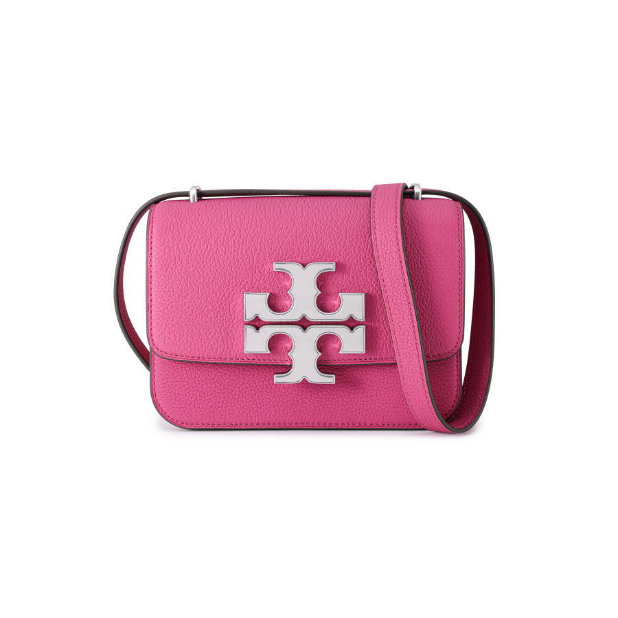 TORY BURCH Eleanor Cow Leather Crossbody Bag Women's Dark Pink