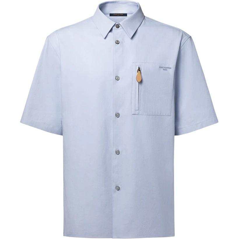 LOUIS VUITTON Shirts Men's Light Blue Lapel Moderate Other