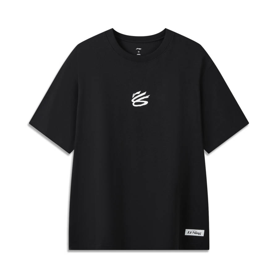 Li-Ning Li Ning Basketball Collection T Shirts Men's Black Moderate Straight Fit