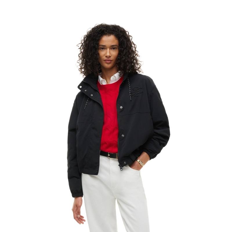Tommy Hilfiger Jackets Women's Black Bds Hooded Detachable Moderate Other