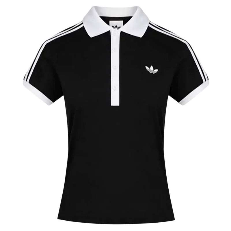 Adidas Originals Polo Shirts Women's White/Black Lapel Moderate