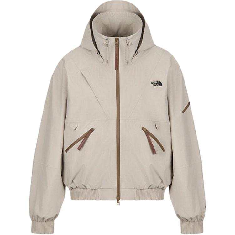 THE NORTH FACE Windbreaker Jackets Women's N7J/Wasteland Brown Hooded Detachable Moderate
