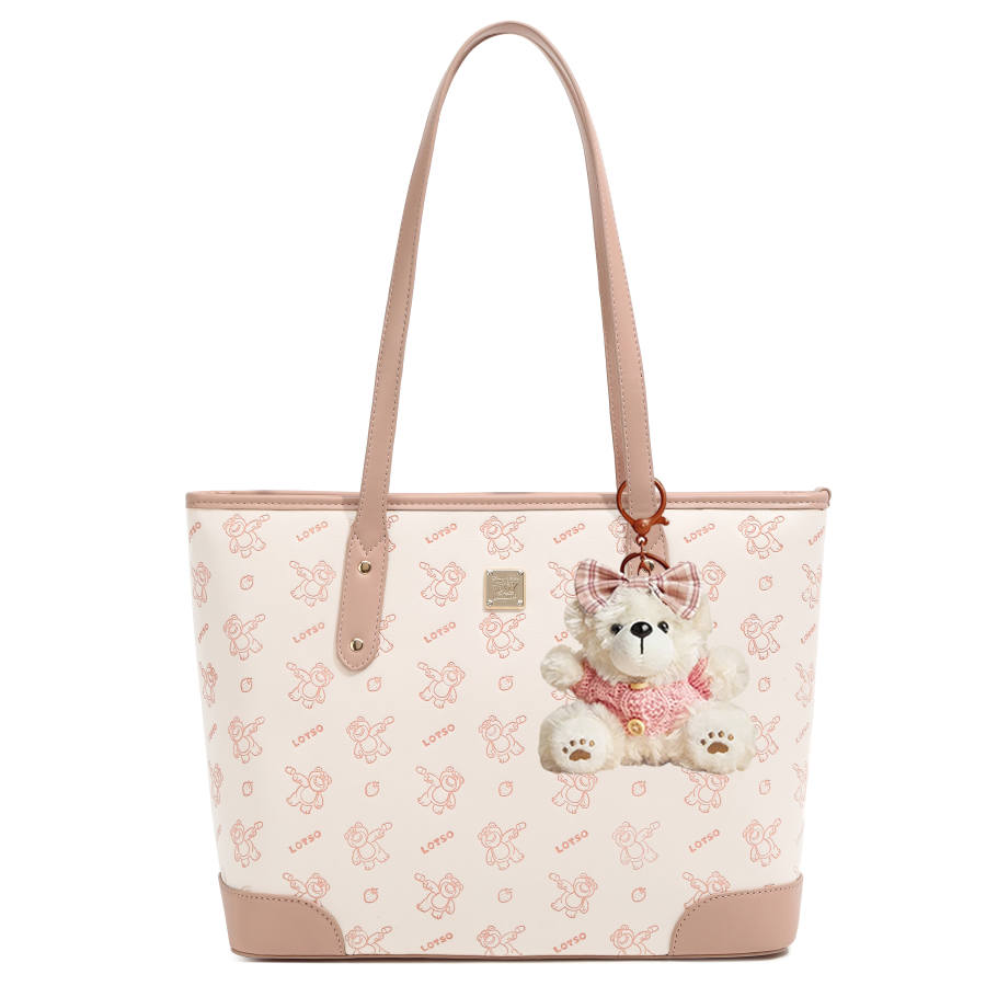 Disney Lotso Pu Shoulder Bag Women's Cherry Blossom Pink
