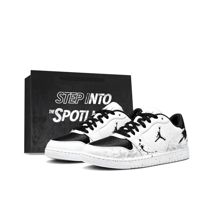 Jordan Jordan COURT CONNECT Skateboard Shoes Men's Low Top Black White